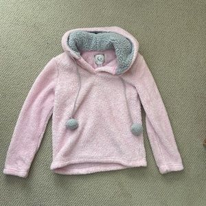 pink and gray pajama sweatshirt